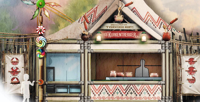 Efteling toont ontwerp voor nieuw eetkraampje 't Verwende Nest