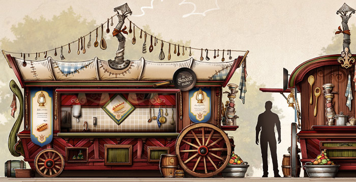 Efteling presenteert ontwerp voor nieuwe eetkraam bij Symbolica