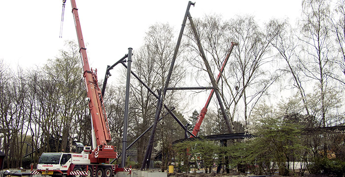 Bouw van snelste achtbaan in de Benelux begonnen