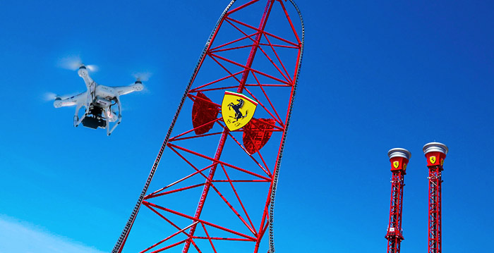 Hoogste achtbaan van Europa stilgelegd vanwege drone