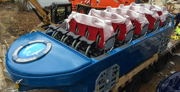 Exclusieve foto's: boot van nieuwe waterachtbaan Walibi Belgium gearriveerd