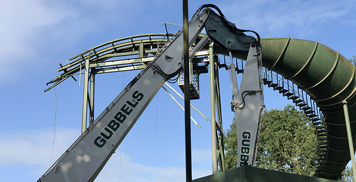 Sloop van Efteling-attractie Bob in volle gang: lift grotendeels verdwenen