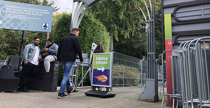 Walibi Holland installeert single riders-wachtrij bij Goliath
