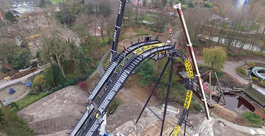 Spectaculaire beelden: vrije val van nieuwe achtbaan Walibi Holland