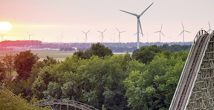 Einde van houten achtbaan Walibi Holland nadert
