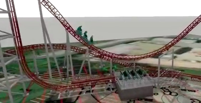 Spectaculaire achtbaan in Frans Walibi-park