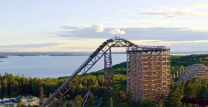 Zweeds attractiepark gedeeltelijk open, inclusief spectaculaire achtbaan