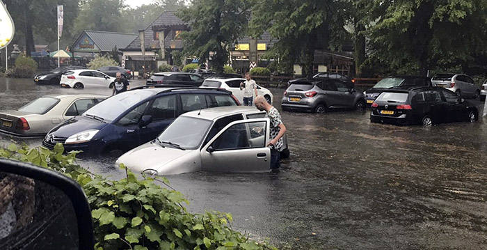 Enorme wateroverlast in Drents attractiepark