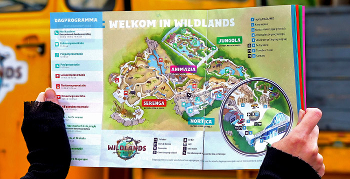 Nieuwe parkplattegrond voor dierenpark Wildlands in Emmen