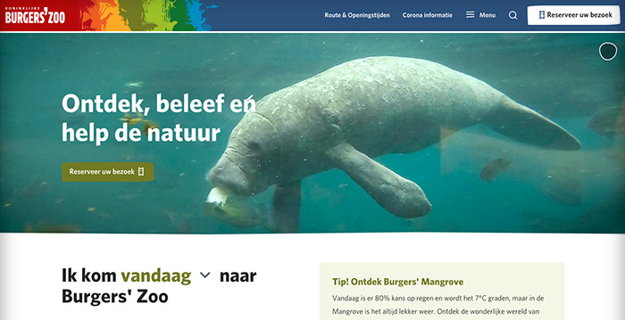 Nieuwe website voor Burgers' Zoo: 'Mensen inspireren met schoonheid van de natuur'