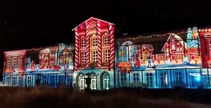 Videoprojecties in dierenpark Pairi Daiza tijdens kerstseizoen