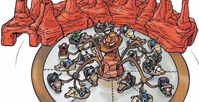 Doldwaas ritje op rodeostier: Slagharen renoveert Octopus-attractie