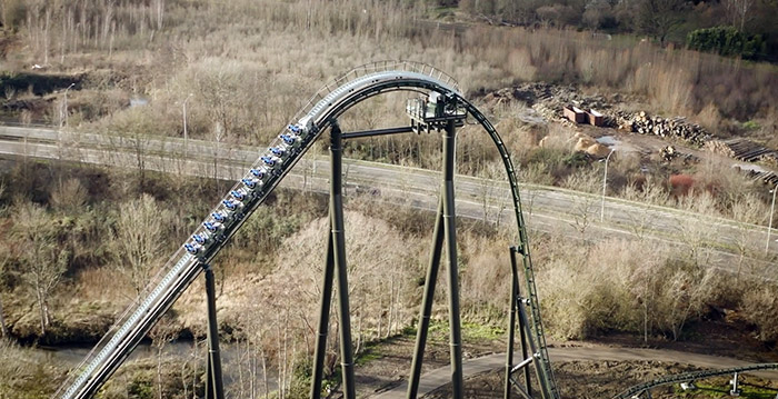 Walibi Belgium toont sensationele beelden van testrit nieuwe achtbaan