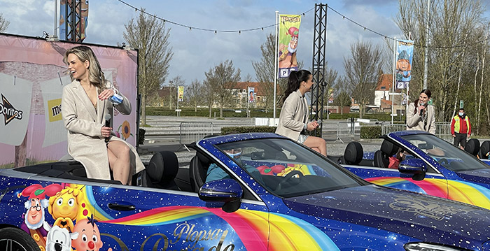 Foto's: première nieuwe K3-film op parkeerplaats Plopsaland