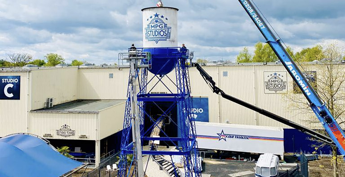 Movie Park Germany plaatst opvallende watertoren bij nieuwe achtbaan