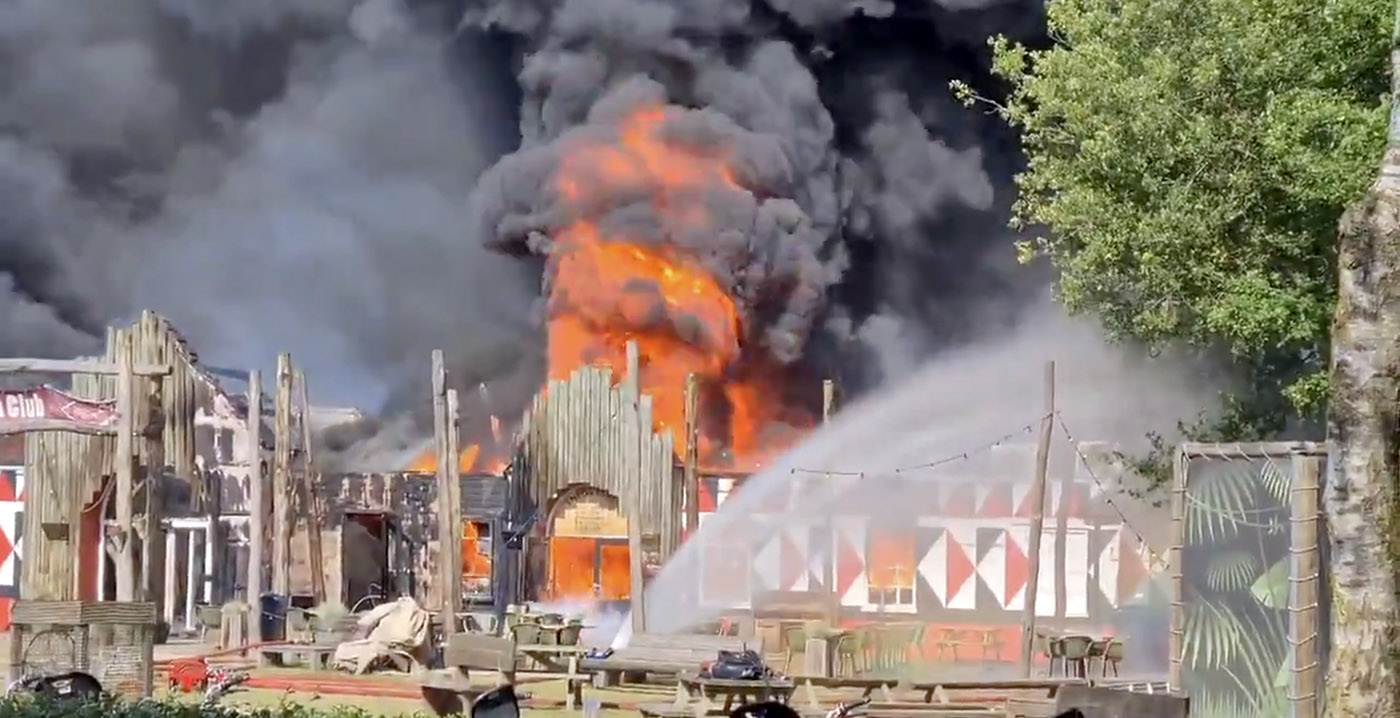Gigantische brand in vakantiepark Beekse Bergen na gaslek