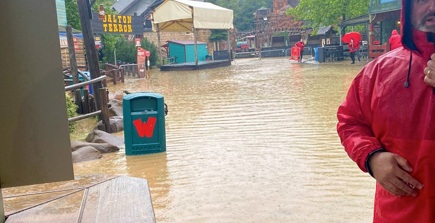 Walibi Belgium morgen niet open: pretpark deels ondergelopen