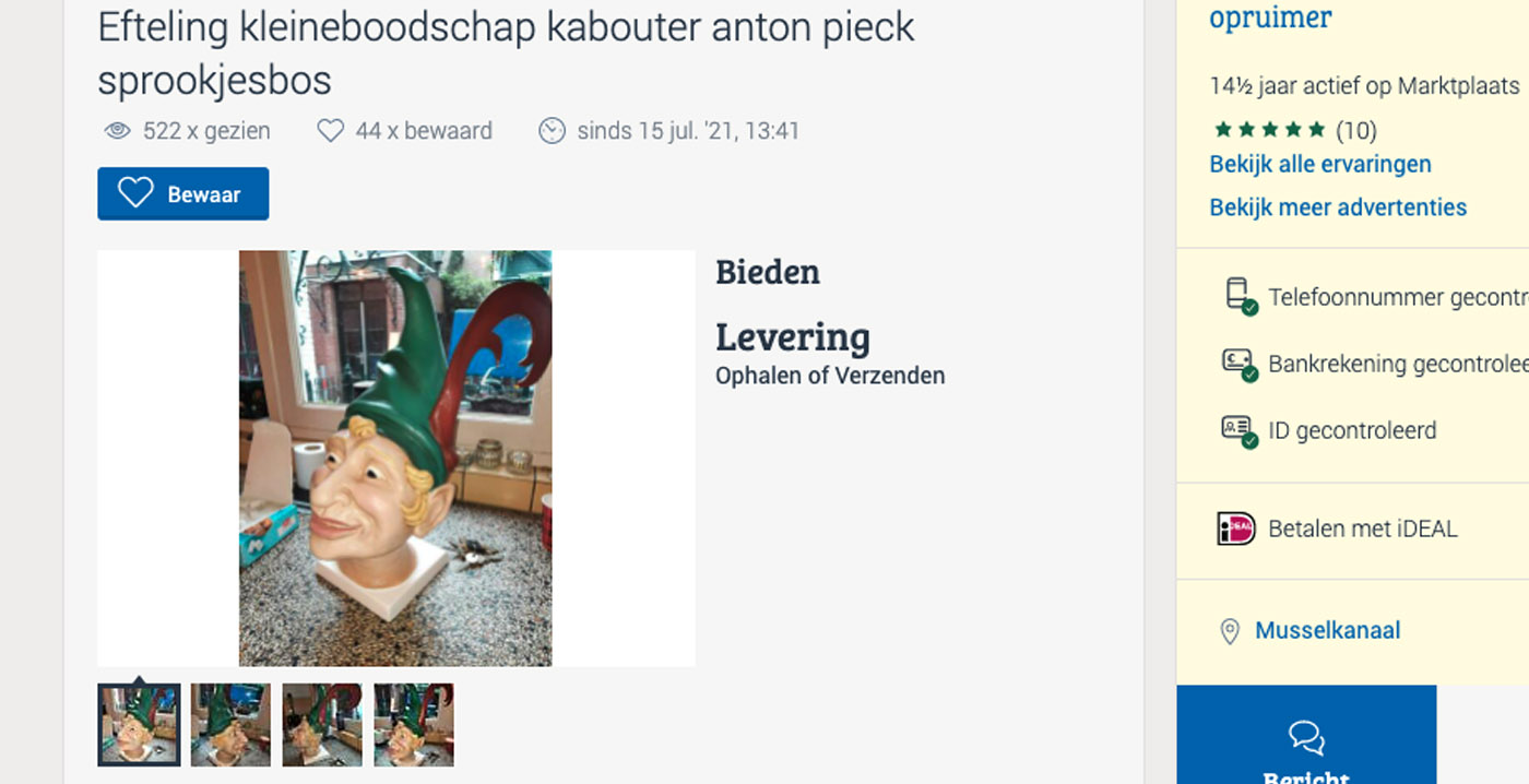 Illegale beelden op Marktplaats zijn doorn in het oog van de Efteling