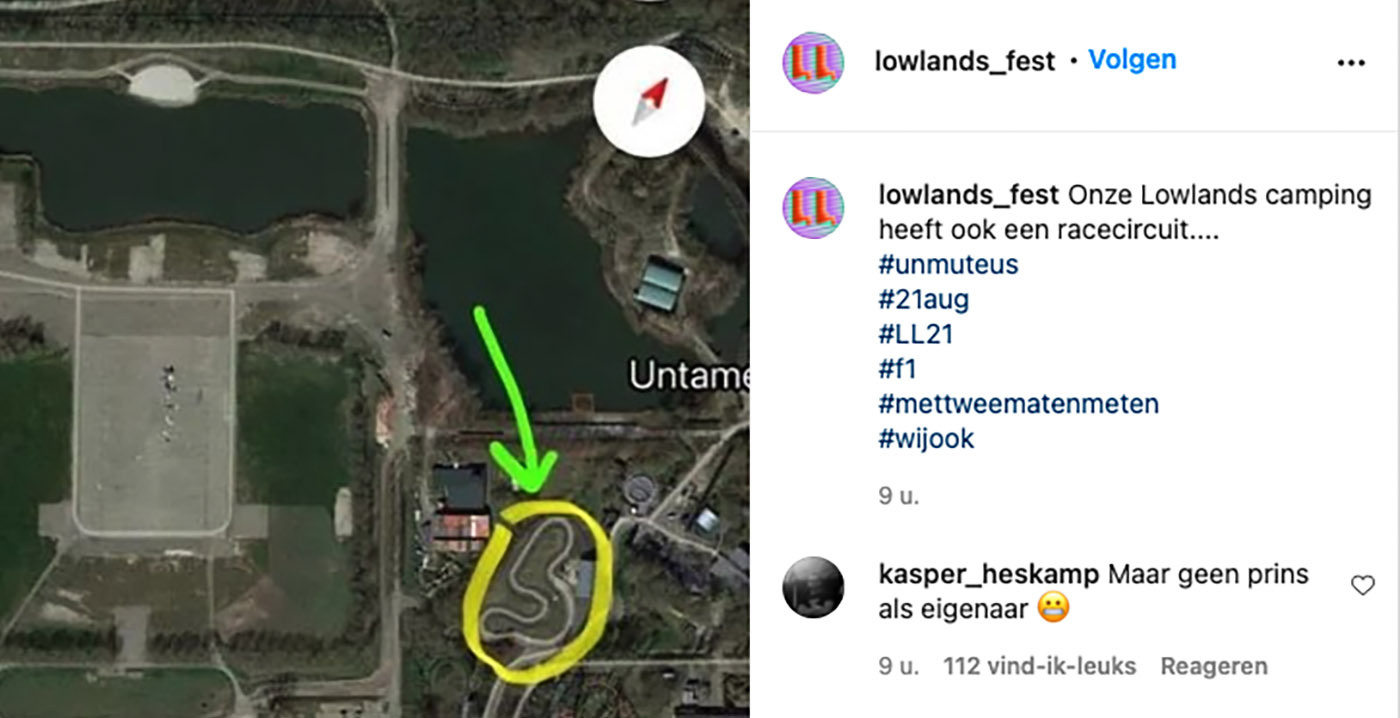 Lowlands wijst naar Walibi-kartbaan: 'Onze camping heeft ook een racecircuit'