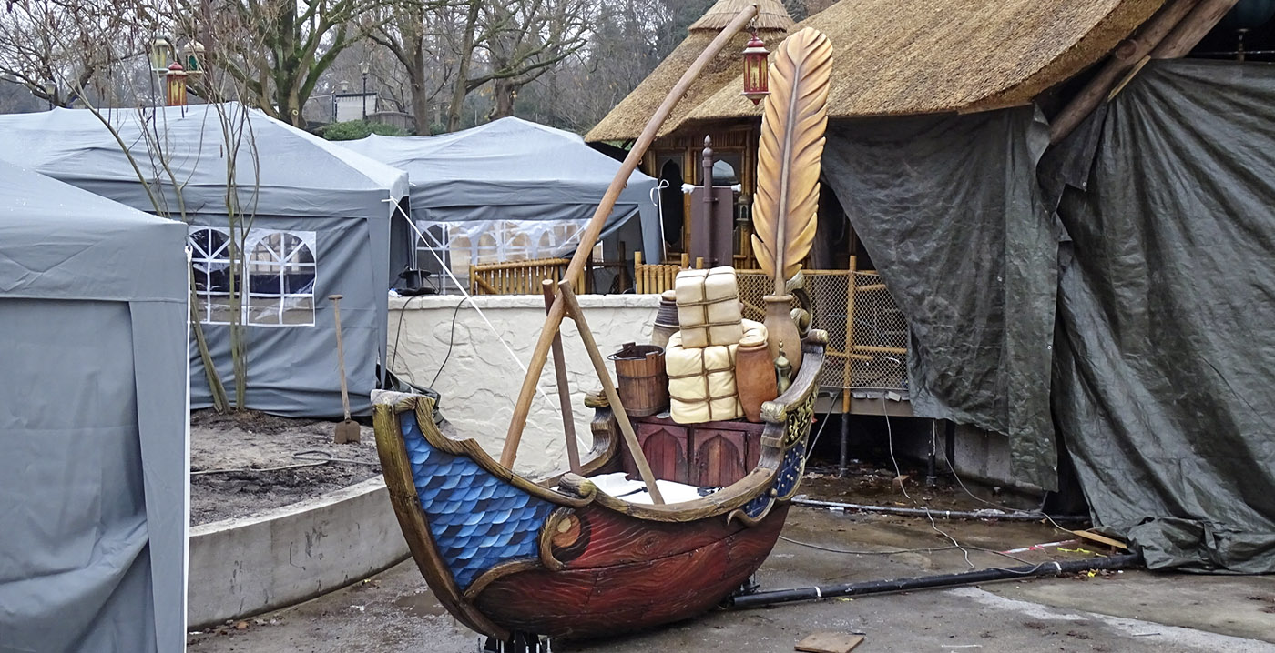 Boot van Sindbad de Zeeman aangemeerd in de Efteling