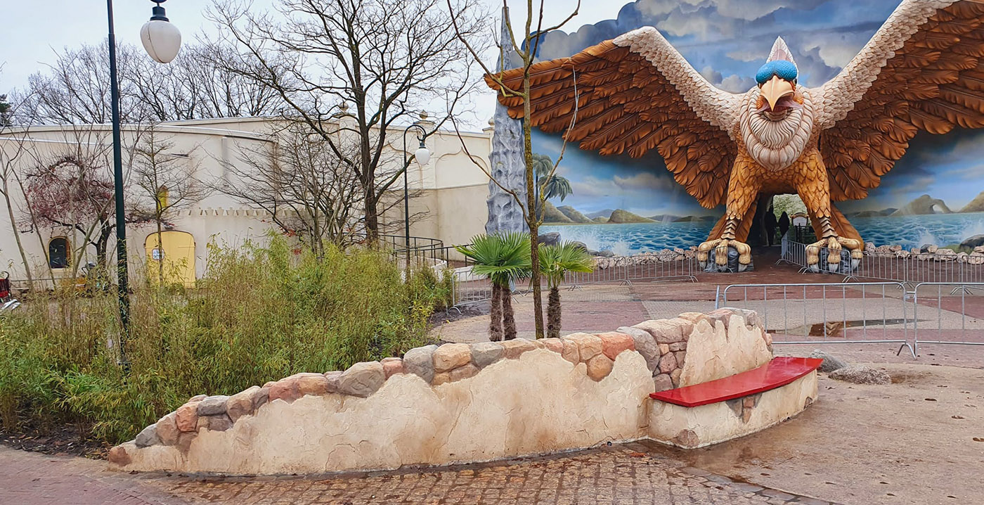 Foto's: nieuwe indeling voor plein bij Vogel Rok in de Efteling