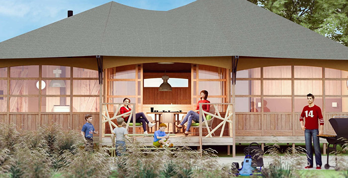 Duinrell investeert in luxe lodgetenten voor zeven personen, mét badkamer