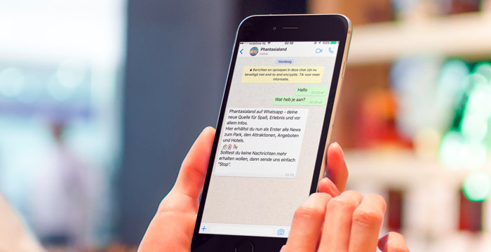 Phantasialand houdt fans via WhatsApp op de hoogte