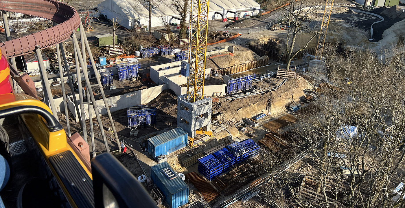 Foto's: werkzaamheden voor nieuwe lanceerachtbaan Parc Astérix gestart