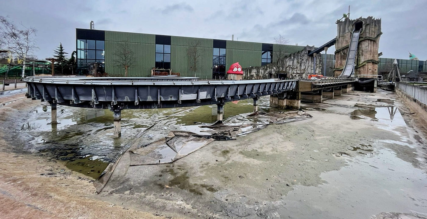 Foto's: Toverland gestart met werkzaamheden bij waterbaan Expedition Zork