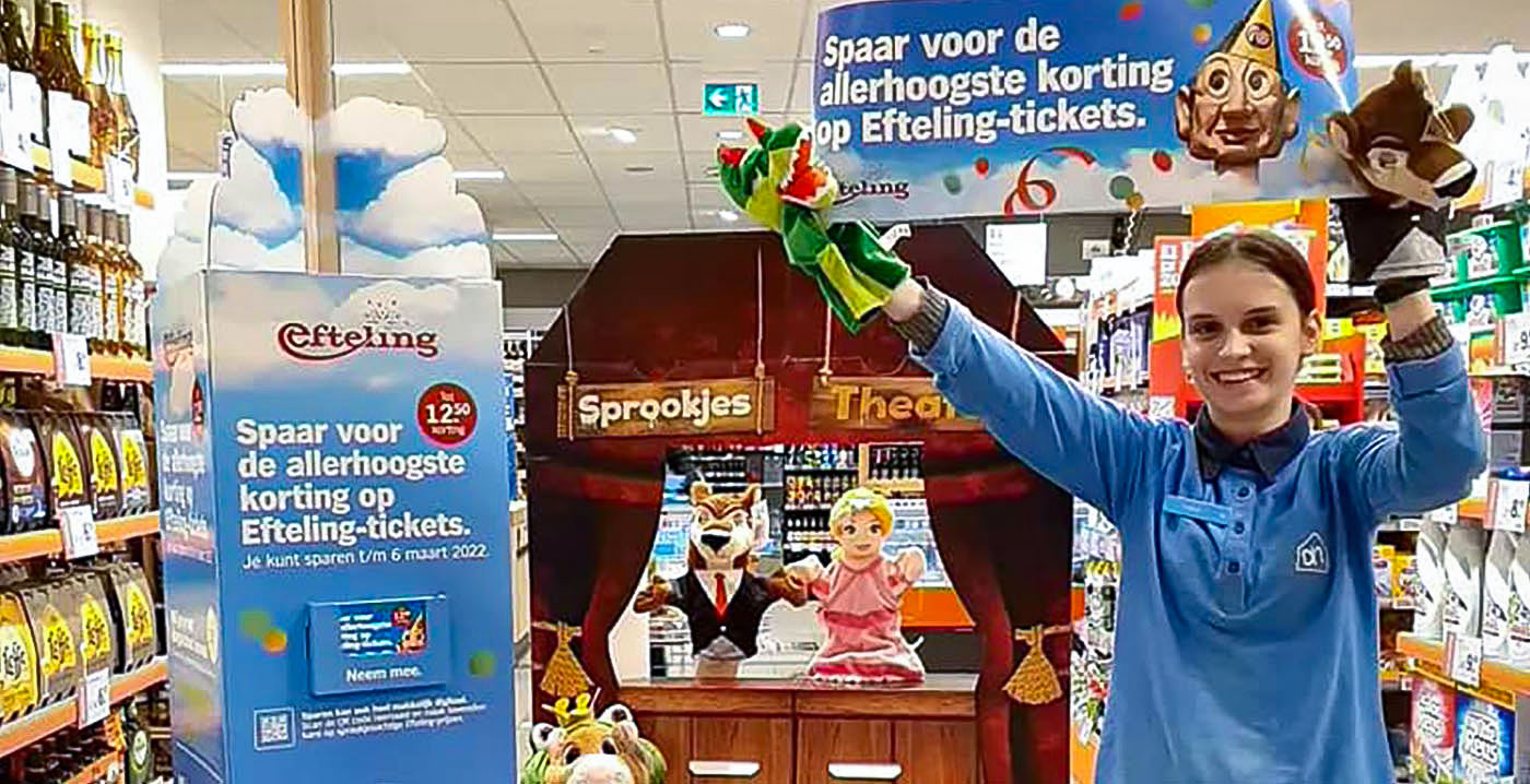 Efteling-invasie bij Albert Heijn: hamsters, poppenkast en servies