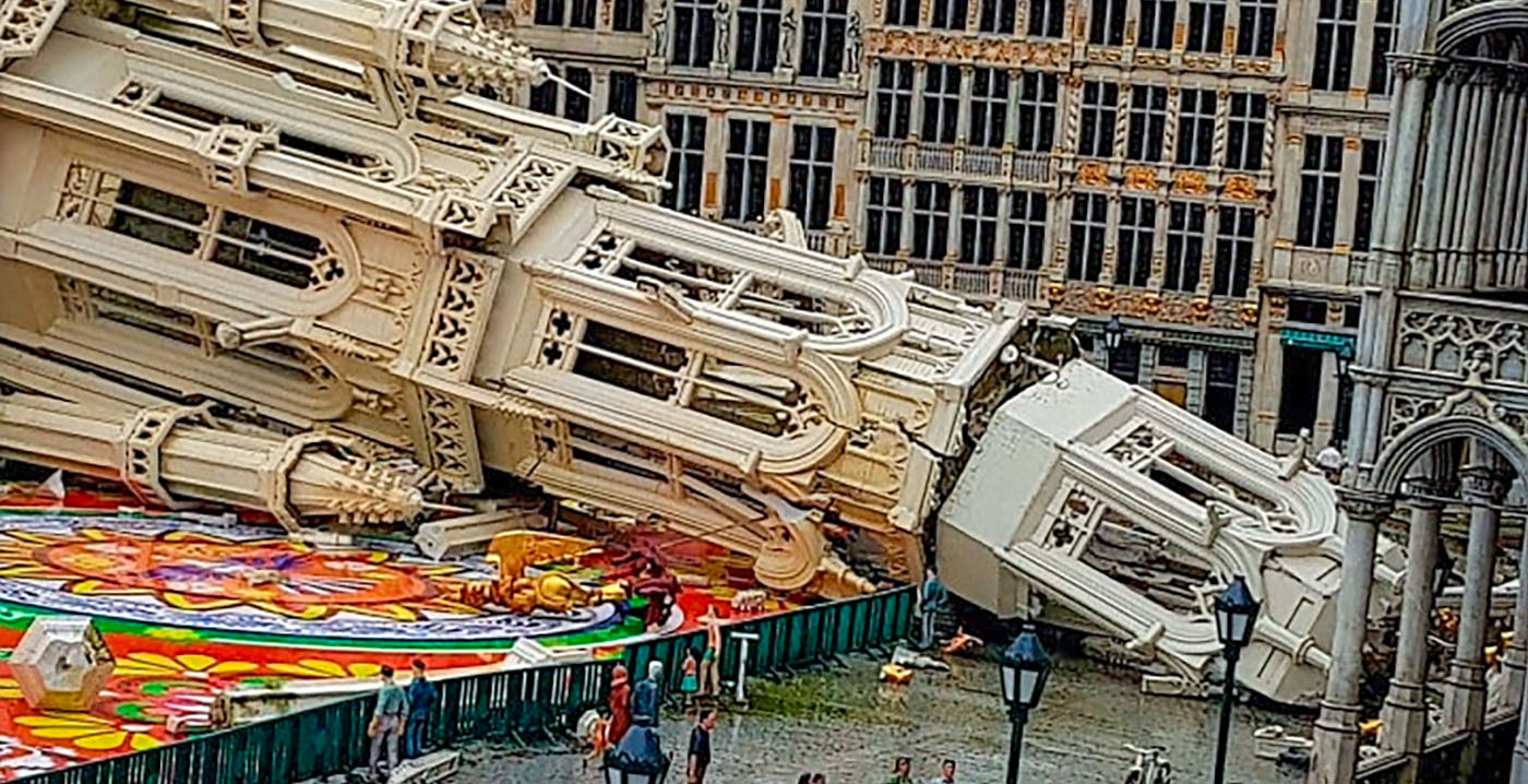Twee gebouwen in miniatuurstad omgewaaid door storm: 50.000 euro schade