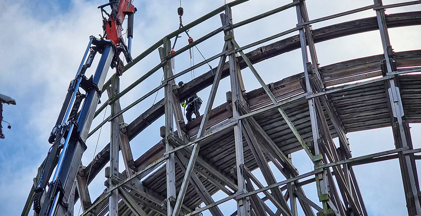 Holzachterbahn in Schweden wegen Reparatur monatelang geschlossen