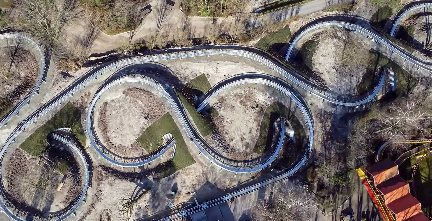 Video: Deutscher Vergnügungspark gibt der neuen Achterbahn-Kart-Attraktion den letzten Schliff