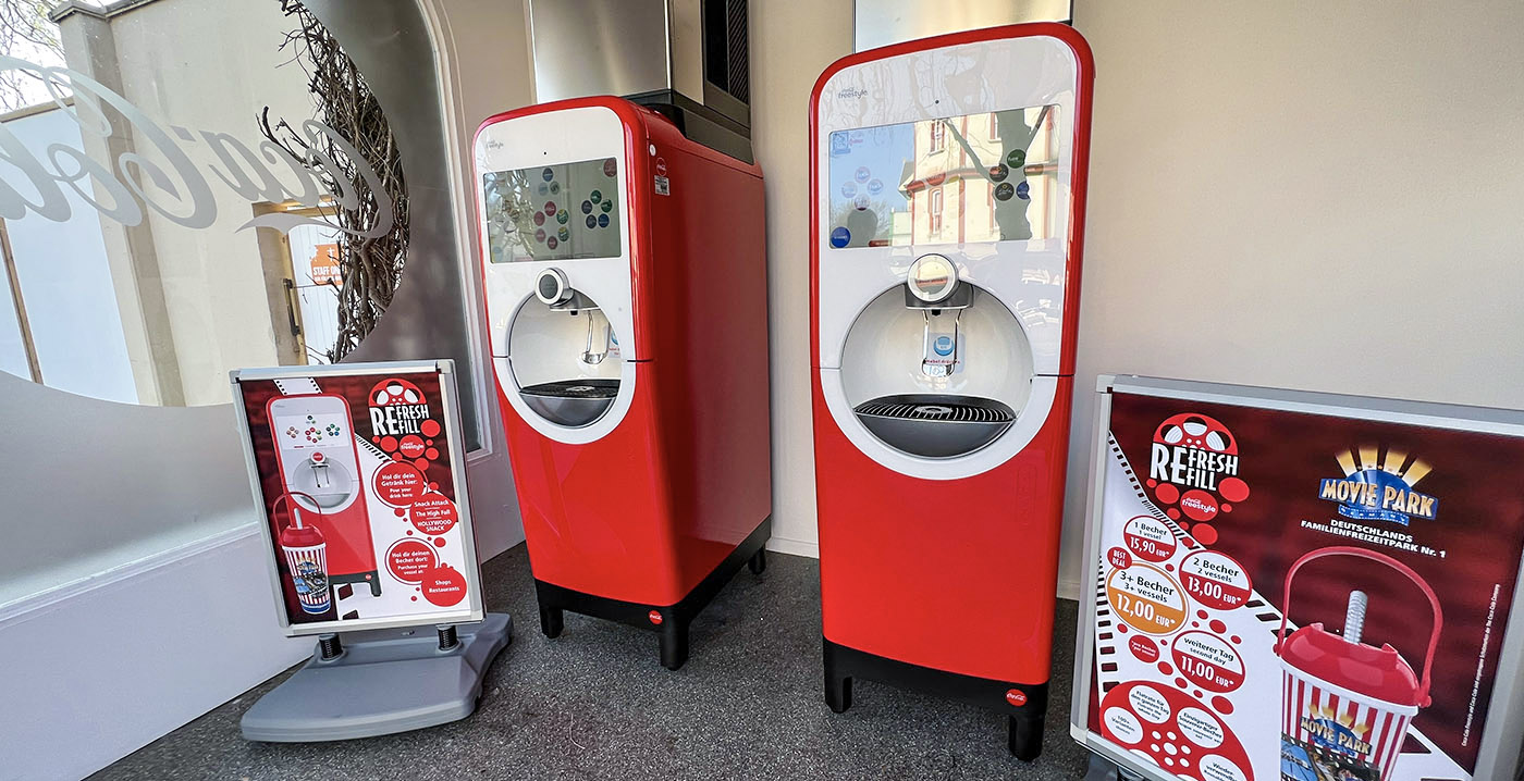 Movie Park Germany introduceert frisdrankautomaten met ruim honderd verschillende smaken