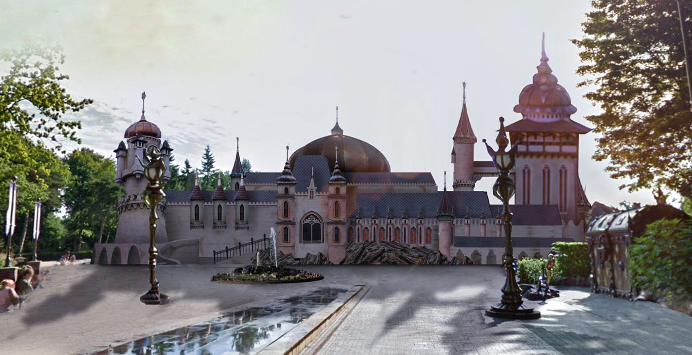 Fotomontage: wat als de Efteling Hartenhof had gebouwd in plaats van Symbolica?