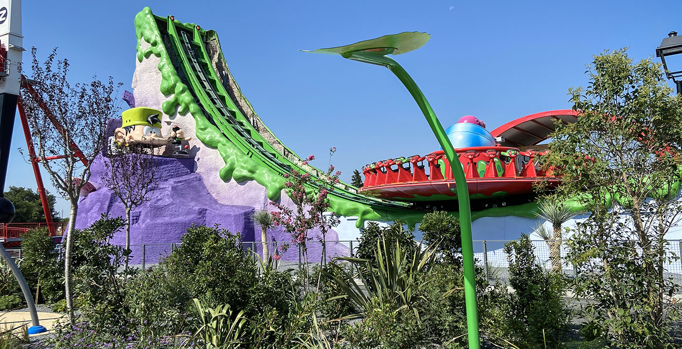 Un parc à thème BD en France ouvre des montagnes russes et une aire de jeux aquatiques disk’o