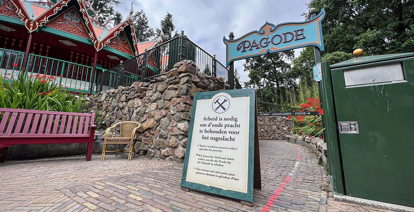 Pagode in de Efteling al dagen aan de grond na groot onderhoud