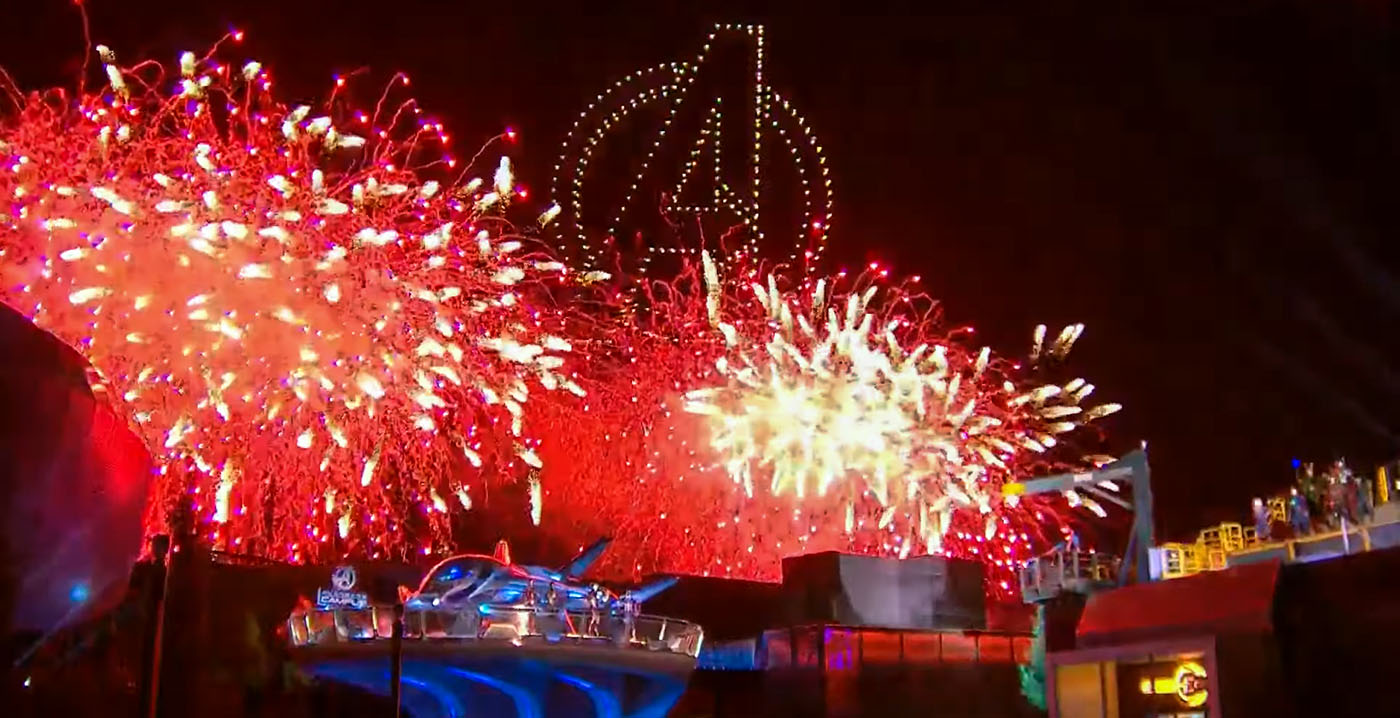 Video: Marvel-gebied Disneyland Paris officieel geopend met drones en vuurwerk