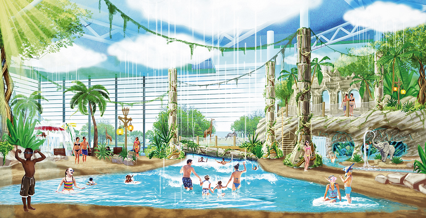 Engels attractiepark presenteert plannen voor subtropisch waterparadijs