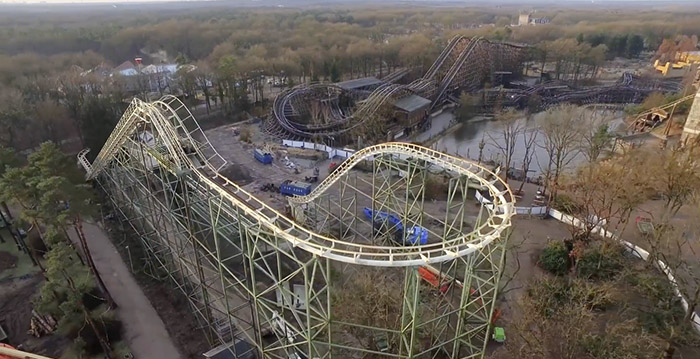 Efteling deelt indrukwekkende dronebeelden van sloop Python