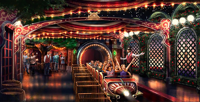 Nieuwe ontwerpen voor Moulin Rouge-achtbaan in Europa-Park