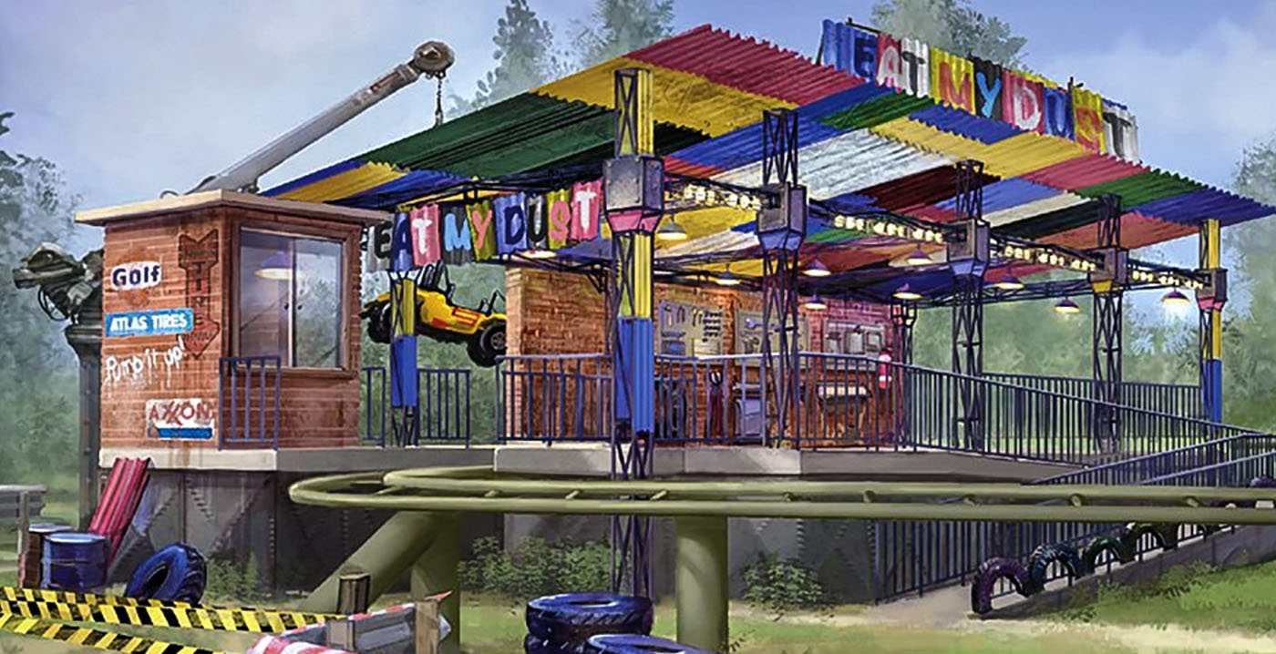 Golfplaten, autobanden en containers in nieuw themagebied Walibi Holland