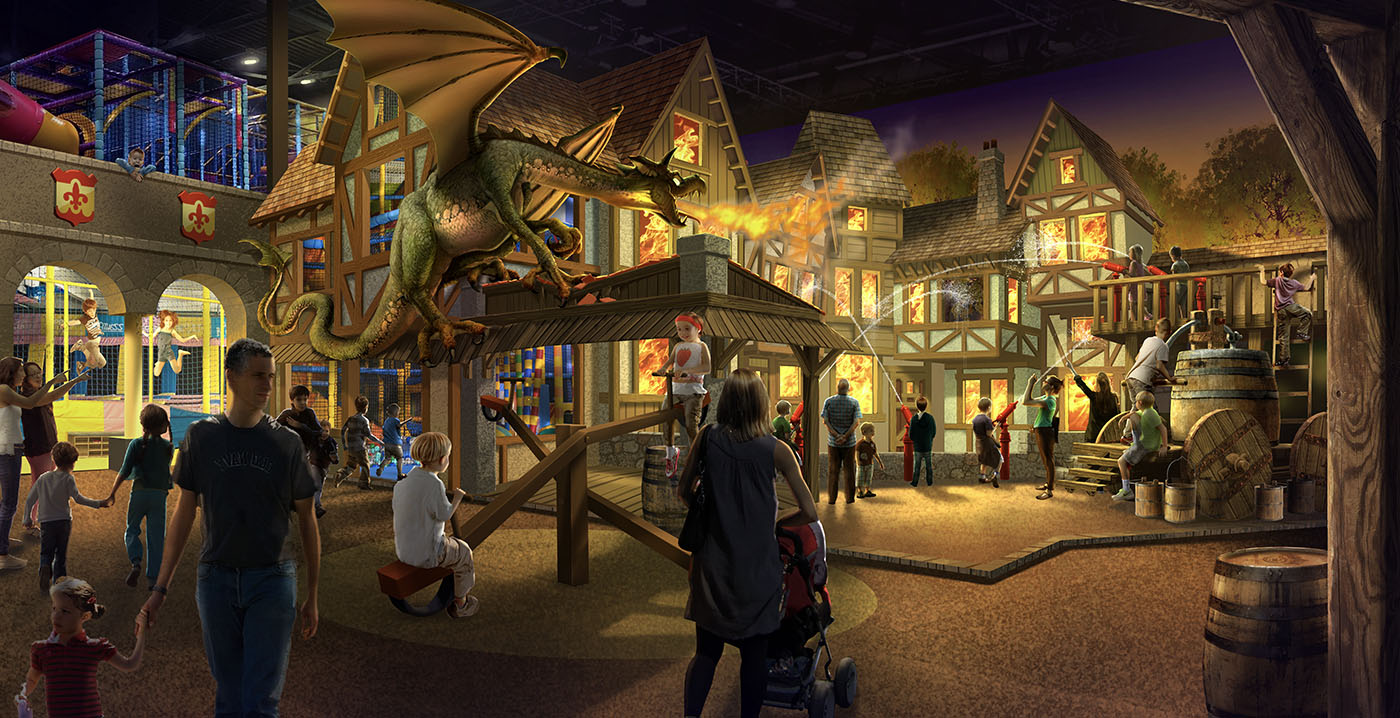 Limburgs familiepark onthult ontwerp voor binnenspeeltuin met vuurspuwende draak