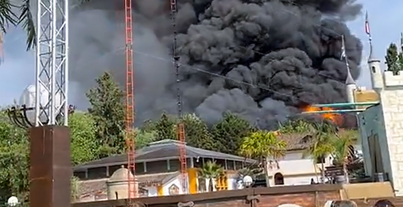 Im deutschen Freizeitpark Europa-Park ist ein Großbrand ausgebrochen