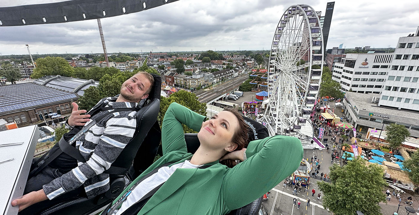 Ook dit is de Tilburgse kermis: dineren op 50 meter hoogte bij Dinner in the Sky