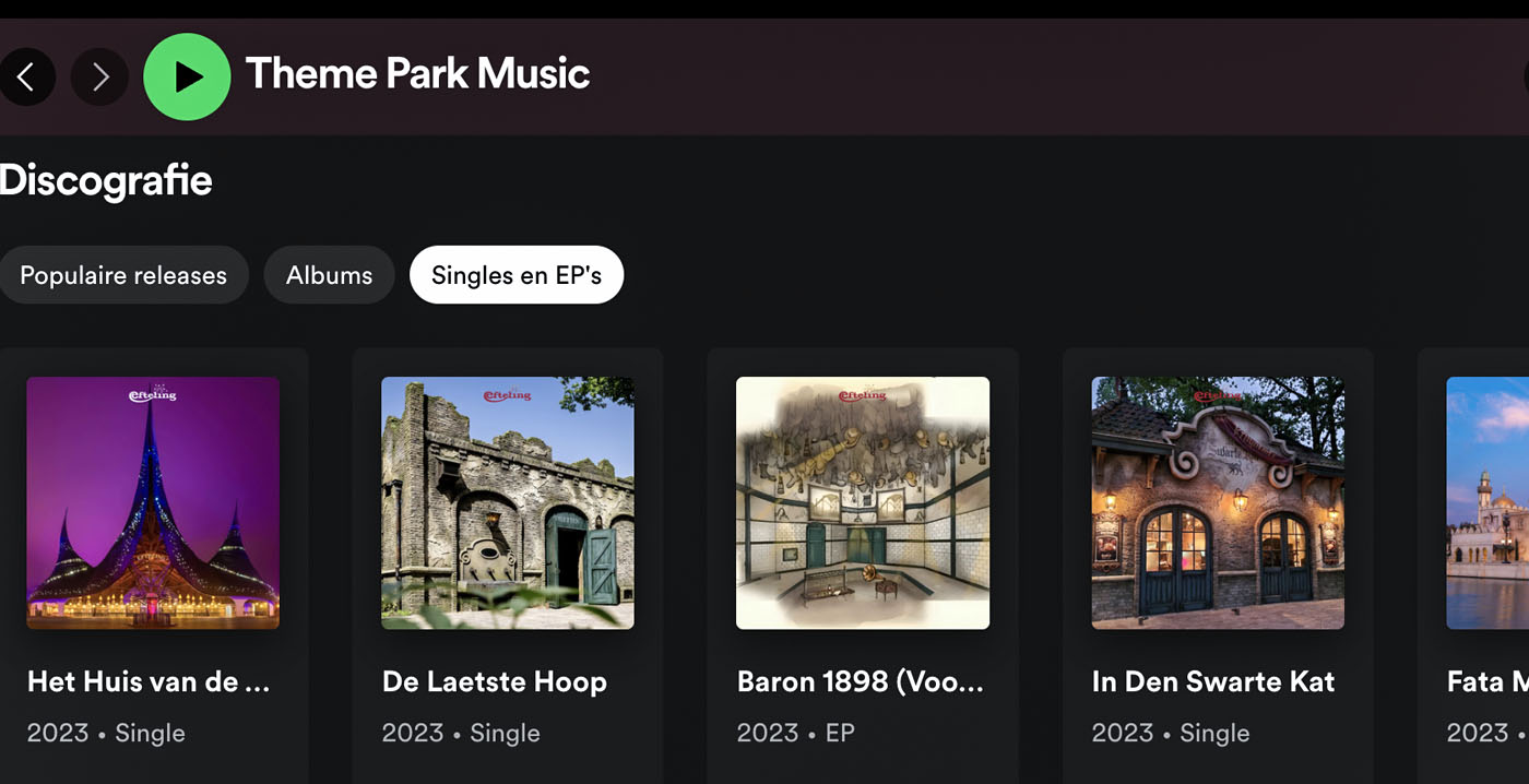 Fan zet zelf exclusieve Efteling-muziek op Spotify