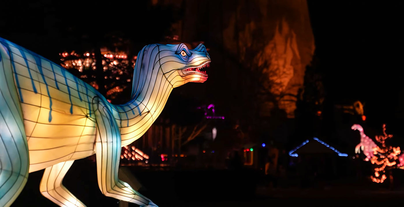 Lichtfestival met dino's in Wunderland Kalkar: DinoGlow Adventure
