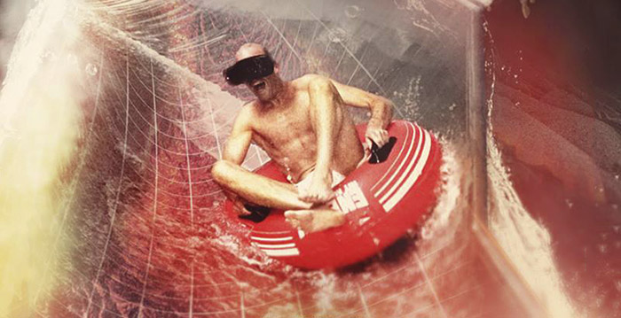 Nu ook virtual reality in een waterglijbaan