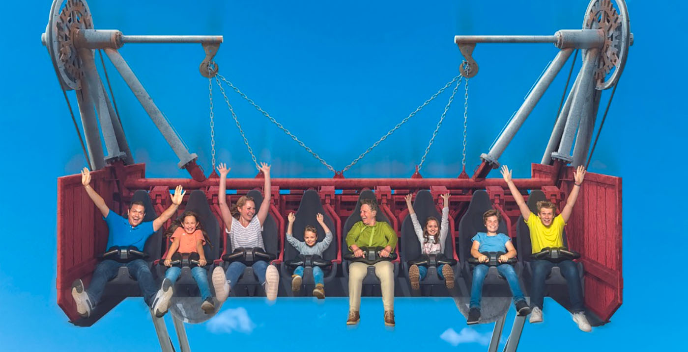 Duits pretpark presenteert reuzenschommel van 12 meter hoog