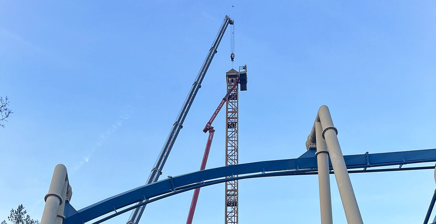 Foto's: Parc Astérix bouwt nieuwe attractie van 50 meter hoog